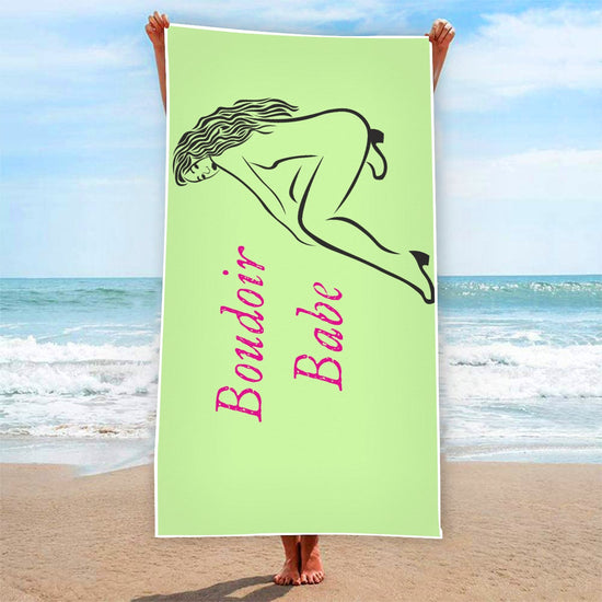 Rain Drop "Boudoir Babe" Rectangular Beach Towel